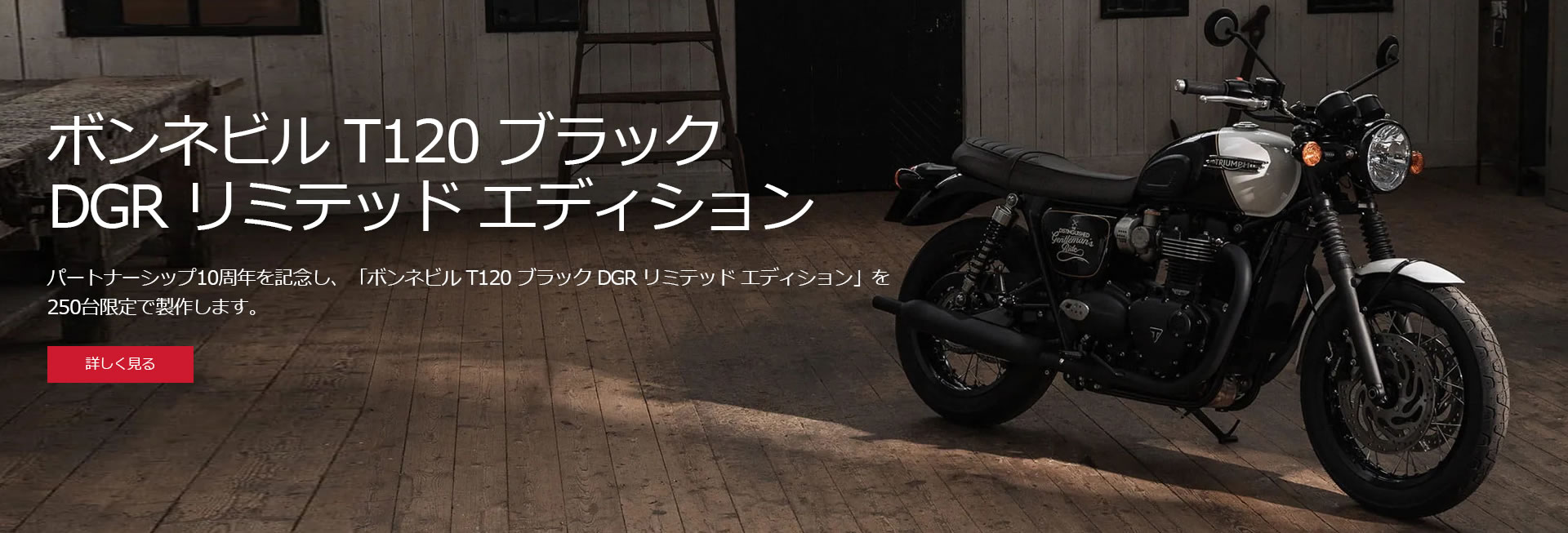 ボンネビル T120 ブラック DGR リミテッド エディション